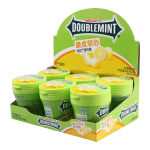 DOUBLEMINT 綠箭 薄荷糖脆皮軟心糖 糖果零食 檸檬薄荷味80g*6瓶