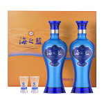 YANGHE 洋河 海之藍(lán) 綿柔濃香型白酒 42度 480ml*2瓶 禮盒裝