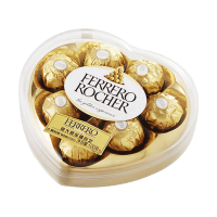 费列罗（FERRERO）榛果威化糖果巧克力制品8粒100g 心形装喜糖金榜推荐母亲节送礼