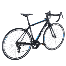 XDS 喜德盛 公路自行車RC200運(yùn)動健身剎變一體式700C變速車14速U剎賽車鋁合金單車 黑藍(lán)700C*480mm