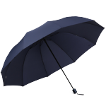 Paradise 天堂傘 超大76cm*10骨加固碰擊布三折晴雨傘33212E碰藏青色
