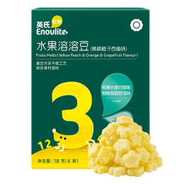Enoulite 英氏 水果溶溶豆 2階 黃桃橙子西柚味 18g