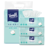 Tempo 得寶 棉柔巾 凈顏洗臉巾70抽*3包厚實(shí)蓬軟可卸妝 洗臉巾一次性 云柔巾