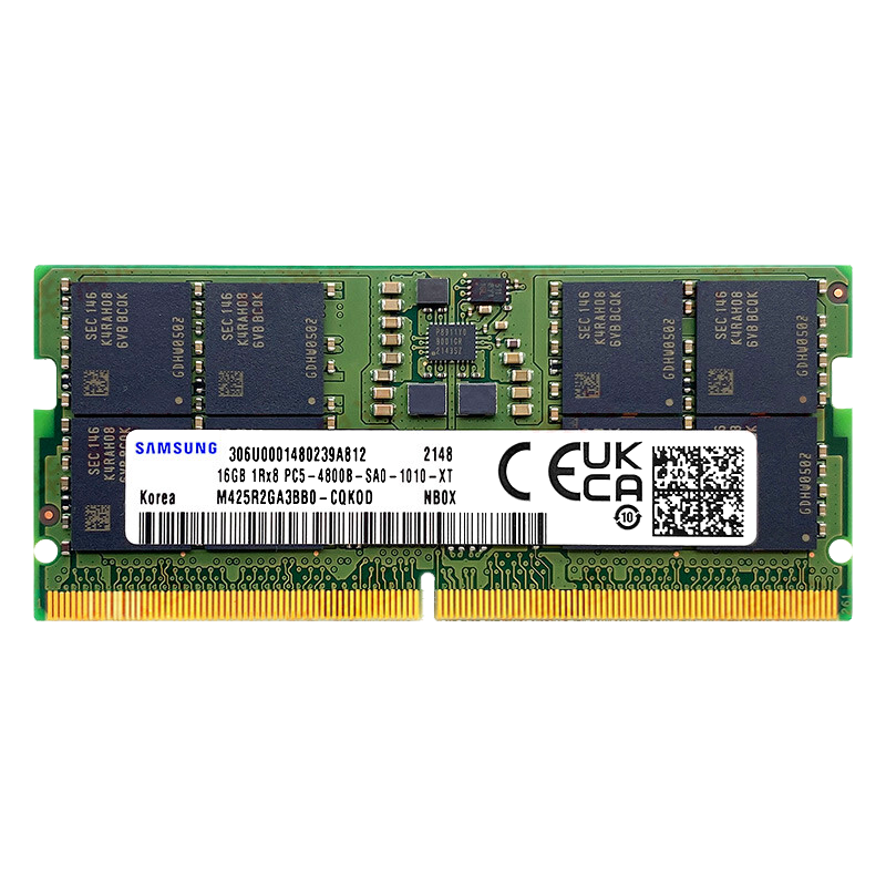 三星（SAMSUNG）DDR5内存 PC5第五代笔记本内存条 兼容稳定 支持惠普华硕联想宏碁戴尔神舟雷神机械等 DDR5 4800 16G