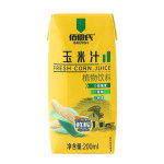 佰恩氏鮮榨玉米汁植物飲料0脂果蔬汁代早餐飲料200ml*12瓶NFC工藝