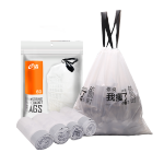 e潔 抽繩垃圾袋 解憂款 60只