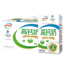 yili 伊利 高鈣全脂牛奶 250ml*24盒/箱 增加25%鈣 早餐伴侶 禮盒裝