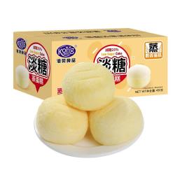 港榮蒸蛋糕淡糖老年人適合吃的小零食健康孕婦早餐軟面包營養(yǎng)食品