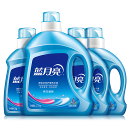 Bluemoon 藍(lán)月亮 亮白洗衣液 薰衣草香 2.75kg瓶*1+1kg瓶*3 潔凈去污 易漂洗