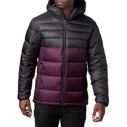 Columbia 哥伦比亚 男士连帽羽绒服Black Cherry/SharkXX-Large