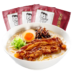 AJISEN RAMEN 味千拉面 豬骨湯拉面305g*3 6人份含料包 火鍋掛面早餐面點 冷藏方便面條