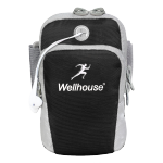 WELLHOUSE 臂包 手機包跑步包男女戶外運動臂套騎行腕包黑色L