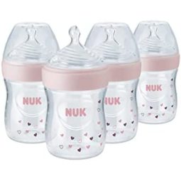 NUK Simply Natural 奶瓶，带 SafeTemp，礼品套装，0 个月以上