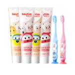 舒客寶貝（sakykids）兒童牙膏牙刷套裝含氟防蛀牙膏60g*4支+護(hù)齒牙刷*2支2-12歲