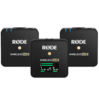RODE 罗德麦克风Wireless go II 一拖二无线小蜜蜂领夹麦克风相机手机采访视频直播vlog短视频收音 【咨询送礼】Wireless GO II-标配