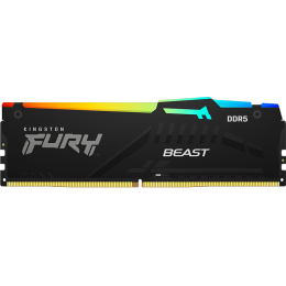 金士顿 (Kingston) FURY 64GB(32G×2)套装 DDR5 4800 台式机内存条 Beast野兽系列 RGB灯条 骇客神条