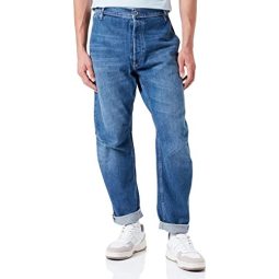 G-STAR RAW 男士 Grip 3D 休闲锥形牛仔裤, 蓝色35W / 34L