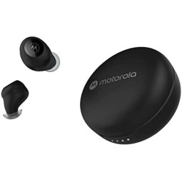 motorola 摩托罗拉 Sound 无线耳机 - Moto Buds 250 - 耳塞 - Qi 技术 - 18小时播放时间 - 黑色