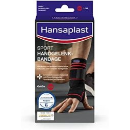 Hansaplast 运动护腕，保护和支撑关节，适合左右手腕的护腕，尺寸 S/M