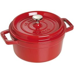 staub 珐宝 40509-814 汤锅(18cm、1.7L、铸铁、樱桃红)