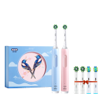 Oral-B 歐樂-B Pro4系列 Pro Ultra 電動(dòng)牙刷 霧霾藍(lán)+馬卡龍粉 鵲橋禮盒 刷頭*6