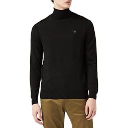 G-STAR RAW 男士 Premium Core 高领套头毛衣 黑色XXL