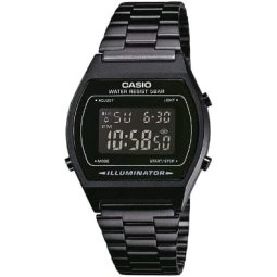 CASIO 卡西欧 男女同款复古数字手表，配不锈钢表链 B640WB