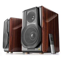 EDIFIER 漫步者 S3000Pro 有源扬声器，配备蓝牙 5.0、aptX 技术、USB 音频、平面薄膜高音扬声器，木质