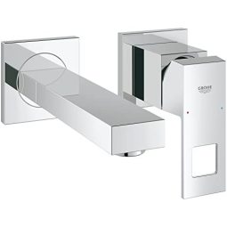 GROHE 高仪 Eurocube 浴室配件-双孔面盆龙头(壁挂式) 19895000，镀铬