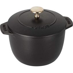 Staub 珐宝 珐琅铸铁锅 圆形铸铁饭釜锅 M号/16cm 哑光黑