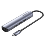 UGREEN 綠聯(lián) Type-C擴(kuò)展塢 USB-C轉(zhuǎn)HDMI拓展塢4K60Hz千兆網(wǎng)線轉(zhuǎn)接頭HUB分線器3.0適用蘋(píng)果macbook筆記本電腦轉(zhuǎn)換器