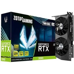 ZOTAC 索泰 GeForce RTX 3060 双边OC 12GB GDDR6 192 位 15 Gbps PCIE 4.0 游戏显卡,