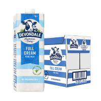 德运（Devondale）澳大利亚原装进口 全脂纯牛奶 早餐纯牛奶 1L*10盒/箱装