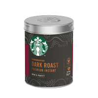 星巴克（Starbucks）速溶美式黑咖啡粉重度烘焙罐装90g 0糖健身即冲法国进口可做40杯