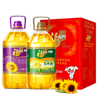 福临门 食用油葵花籽油+玉米油品质套装3.09L*2 
