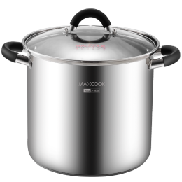 MAXCOOK 美廚 湯鍋304不銹鋼 復(fù)底高湯鍋24cm 燃?xì)鉅t電磁爐通用 MCH-24