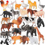 NUKied 紐奇 農(nóng)場動物仿真軟膠模型 12件套