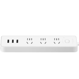BULL 公牛 GN-B403U 新國(guó)標(biāo)插排 小白系列 三位五孔+3USB 白色 1.8m