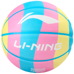 LI-NING 李寧 韋德系列 橡膠籃球 LBQK655-1 粉/藍/黃 5號/青少年