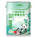 3Trees 三棵樹 乳膠漆云繪竹炭?jī)粑段搴弦?竹炭?jī)粑犊咕烂箟γ嫫?面漆18L*2+隨心防霉底漆15L