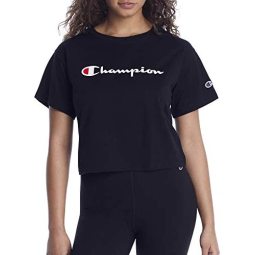 CHAMPION 冠军 女士印花短款T恤