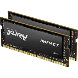 Kingston 金士頓 FURY 64GB(32G×2)套裝 DDR4 3200 筆記本內(nèi)存條 Impact風(fēng)暴系列 駭客神條