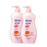 強生美肌恒日水嫩沐浴露滋潤保濕蜜桃留香720g*2瓶女男家庭裝官方