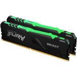 金士頓 (Kingston) FURY 16GB(8G×2)套裝 DDR4 3200 臺(tái)式機(jī)內(nèi)存條 Beast野獸系列 RGB燈條 駭客神條