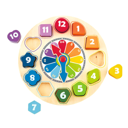 Hape E8043 積木時鐘 13顆粒
