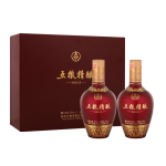 WULIANGYE 五糧液 股份 五糧精釀 中國(guó)紅 濃香型白酒 52度 500ml*2瓶 禮盒 婚慶禮品
