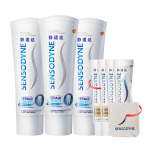 舒適達(dá)護(hù)齒黑科技專業(yè)修復(fù)抗敏感牙膏100g*3支套裝清潔口腔正品