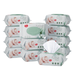 HUGGIES 好奇 natural天然植物小森林濕巾80抽12包超厚倍柔鉑金裝增厚手口可用