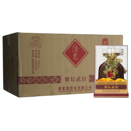 酒鬼 紫壇貳拾 柔和 52%vol 馥郁香型白酒 500ml*6瓶