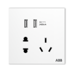 20點(diǎn)開始：ABB 盈致系列 五孔帶雙USB插座
